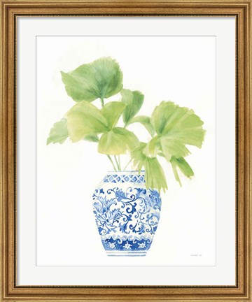 Framed Palm Chinoiserie White IV Print