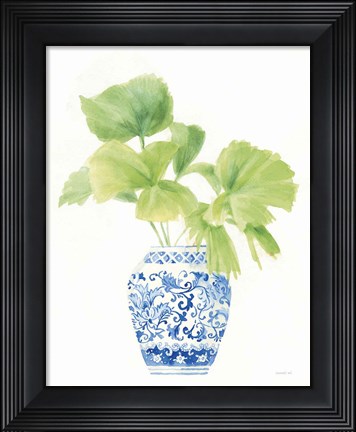 Framed Palm Chinoiserie White IV Print