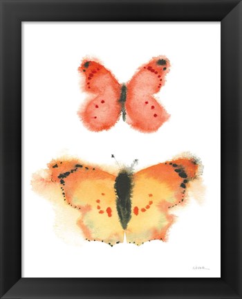 Framed Watercolor Butterflies IV Print