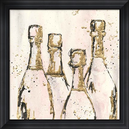 Framed Champagne is Grand I Print