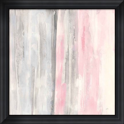 Framed Whitewashed Blush I Print