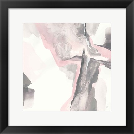 Framed Blushing Grey II Print