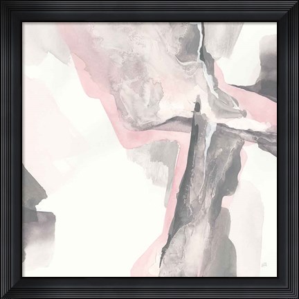 Framed Blushing Grey II Print