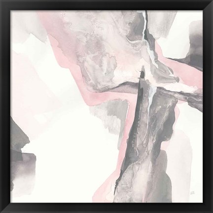 Framed Blushing Grey II Print