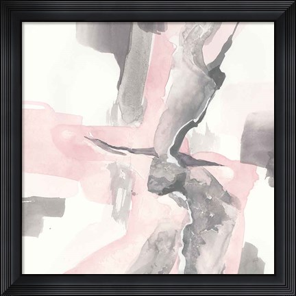 Framed Blushing Grey I Print