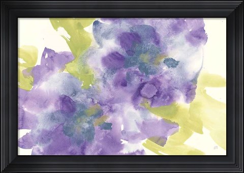 Framed Violet and Gray I Print