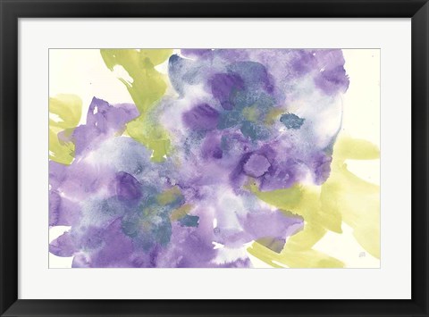 Framed Violet and Gray I Print