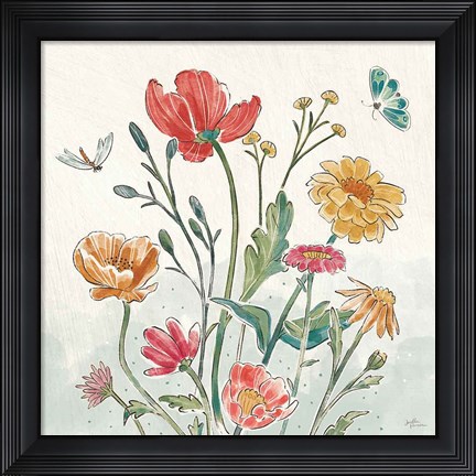 Framed Boho Field II Print
