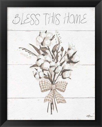 Framed Blessed II Neutral Print
