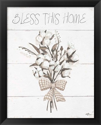 Framed Blessed II Neutral Print