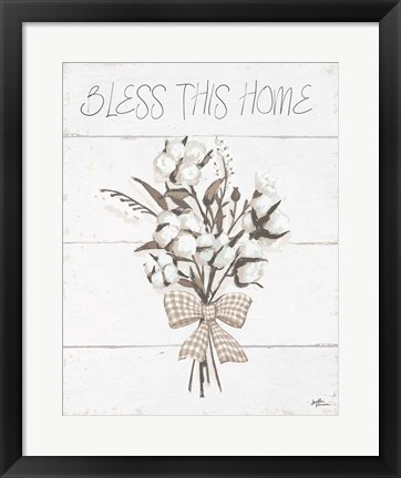 Framed Blessed II Neutral Print