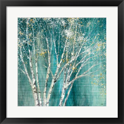 Framed Blue Birch Flipped Print