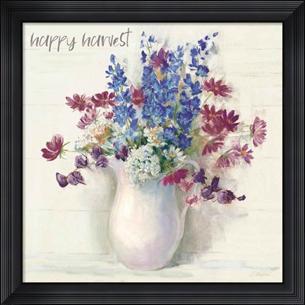 Framed Harvest Ironstone Bouquet II Print