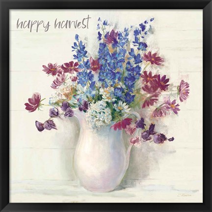 Framed Harvest Ironstone Bouquet II Print