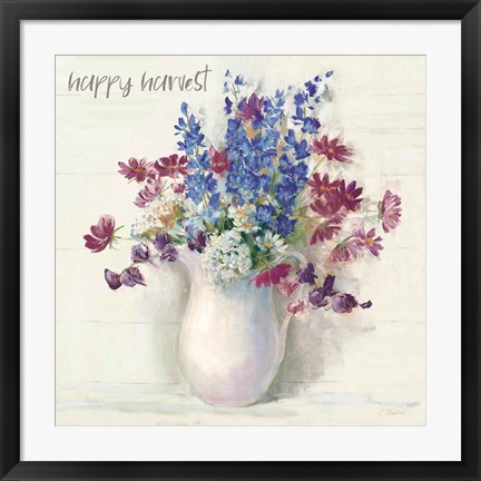 Framed Harvest Ironstone Bouquet II Print