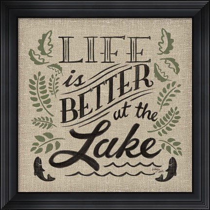 Framed Lake Life I Color Print