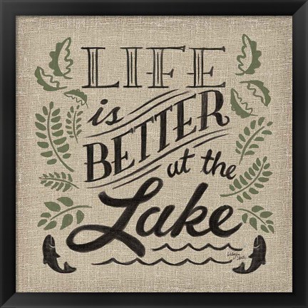 Framed Lake Life I Color Print