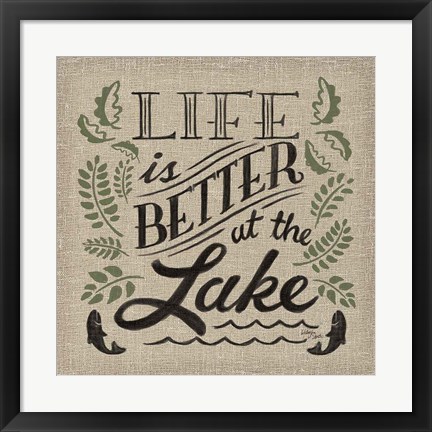 Framed Lake Life I Color Print