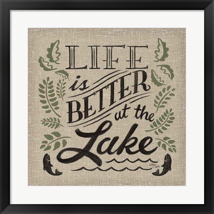 Framed Lake Life I Color Print