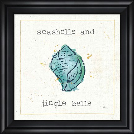 Framed Sea Treasures I Jingle Bells Print