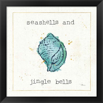 Framed Sea Treasures I Jingle Bells Print