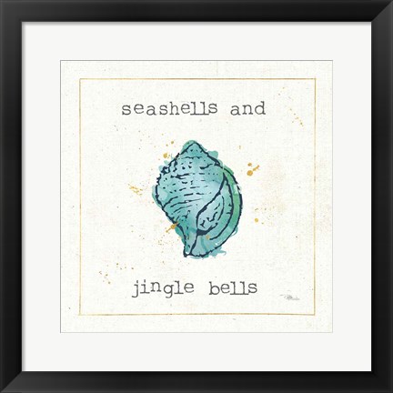 Framed Sea Treasures I Jingle Bells Print