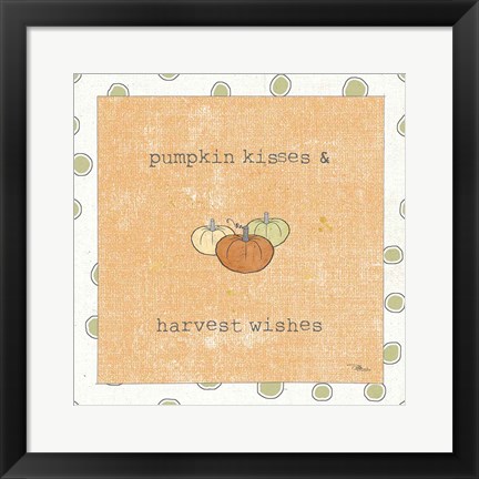 Framed Harvest Cuties III Orange Print