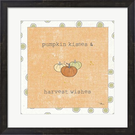Framed Harvest Cuties III Orange Print