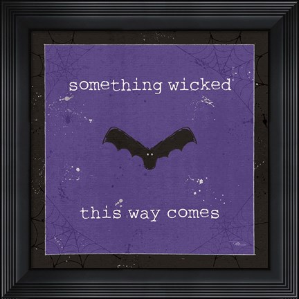 Framed Spooky Cuties IV Purple Print