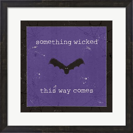Framed Spooky Cuties IV Purple Print