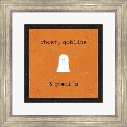 Framed Spooky Cuties III Ghost Print