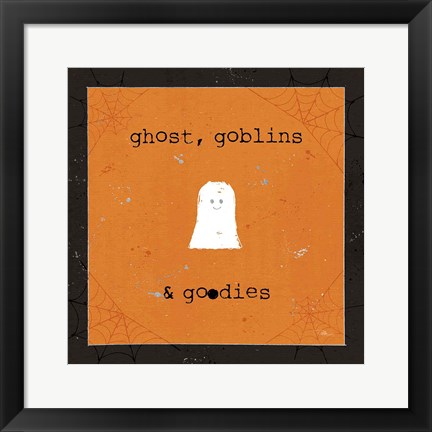 Framed Spooky Cuties III Ghost Print