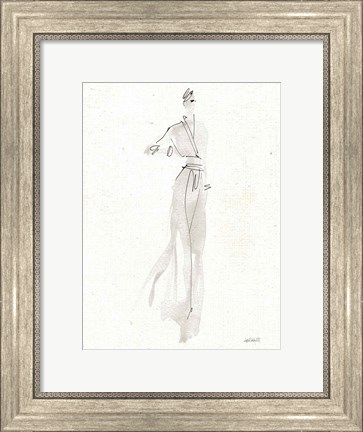 Framed La Fashion IV Gray v2 Print