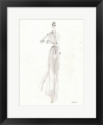 Framed La Fashion IV Gray v2 Print