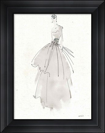 Framed La Fashion II Gray v2 Print