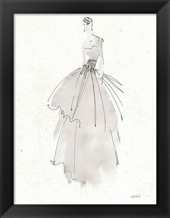 Framed La Fashion II Gray v2 Print