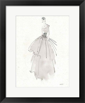 Framed La Fashion II Gray v2 Print