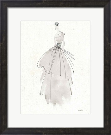 Framed La Fashion II Gray v2 Print