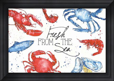 Framed Seafood Shanty I Print