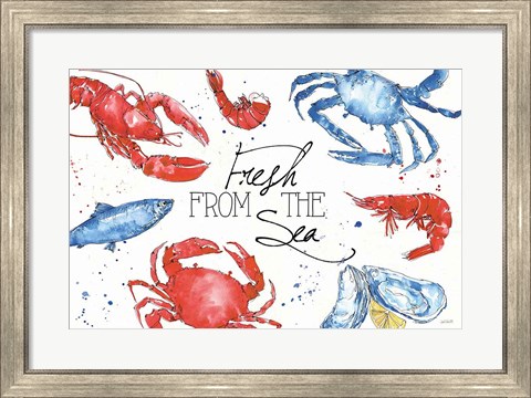 Framed Seafood Shanty I Print