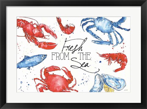 Framed Seafood Shanty I Print