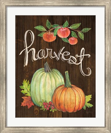 Framed Autumn Harvest IV Walnut Print