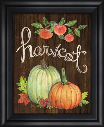Framed Autumn Harvest IV Walnut Print