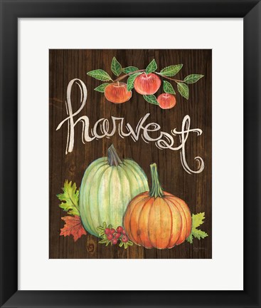 Framed Autumn Harvest IV Walnut Print