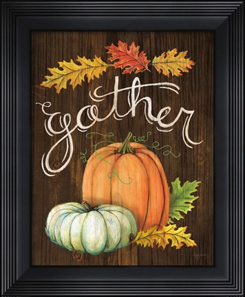 Framed Autumn Harvest III Walnut Print