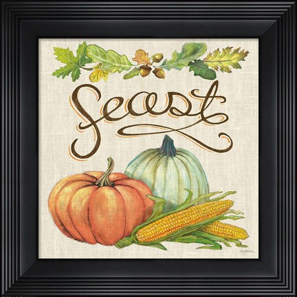 Framed Autumn Harvest II Linen Print