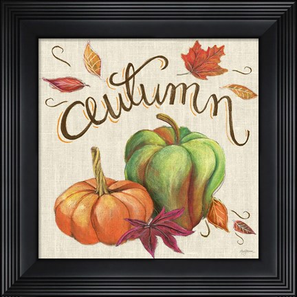 Framed Autumn Harvest I Linen Print