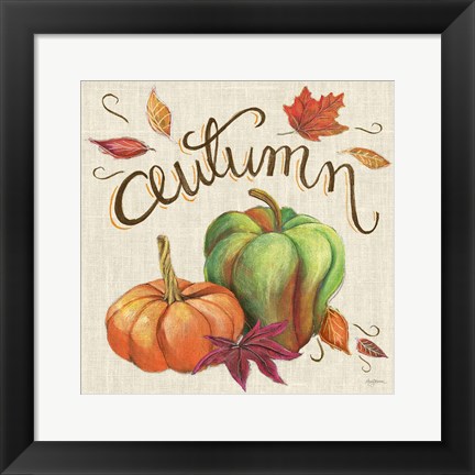 Framed Autumn Harvest I Linen Print