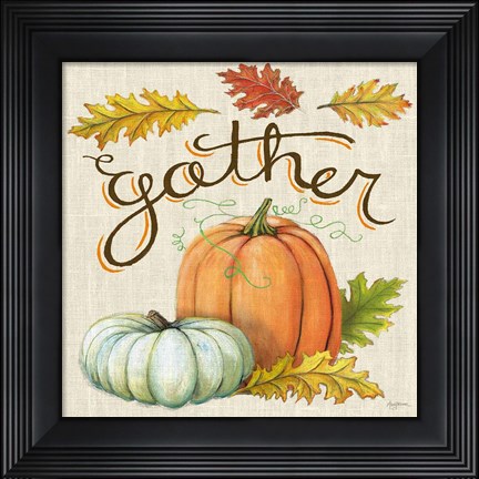 Framed Autumn Harvest III Linen Print