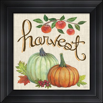 Framed Autumn Harvest IV Linen Print